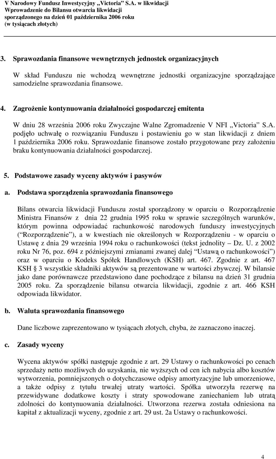 podjęło uchwałę o rozwiązaniu Funduszu i postawieniu go w stan likwidacji z dniem 1 października 2006 roku.