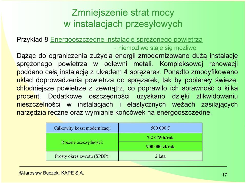 Ponadto zmodyfikowano układ doprowadzenia powietrza do sprężarek, tak by pobierały świeże, chłodniejsze powietrze z zewnątrz, co poprawiło ich sprawność o kilka procent.