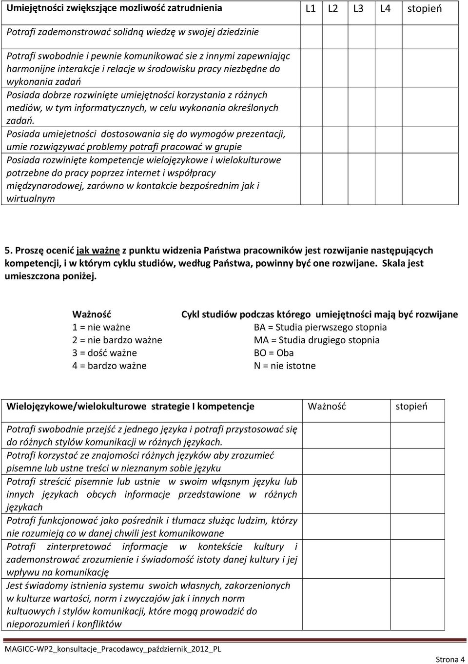 określonych zadań.