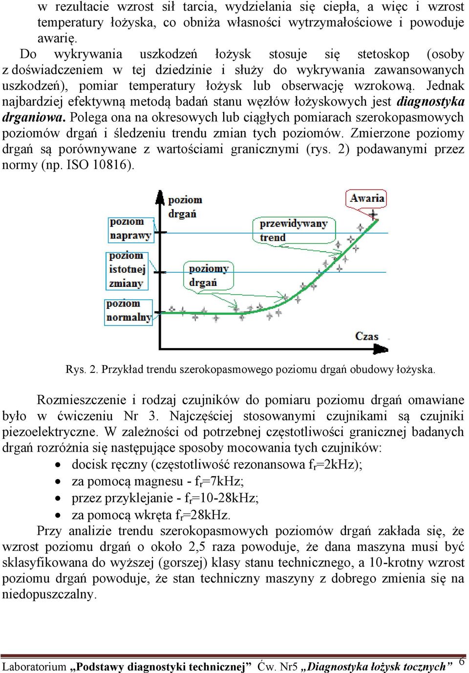 Jednak najbardziej efektywną metodą badań stanu węzłów łożyskowych jest diagnostyka drganiowa.