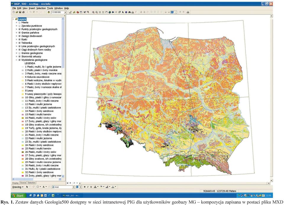 Zestaw danych Geologia500 dostêpny w sieci