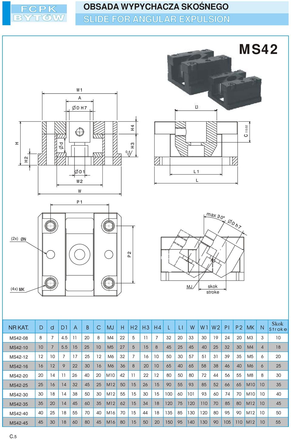 4 max (2x) (4x) MJ skok stroke Skok MS42-0