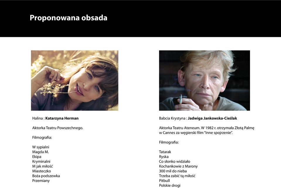 Aktorka Teatru Ateneum. W 1982 r. otrzymała Złotą Palmę w Cannes za węgierski film Inne spojrzenie.