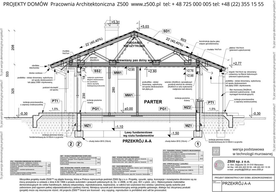 instalacji, zdylatowana 5,0 ocieplenie: styropian Termo Organika dach-podłoga 0,0 zatarty beton - warstwa wyrównawcza beton 0 0,0 warstwa zagęszczonego suchego piasku 0,0 grunt rodzimy po zdjęciu