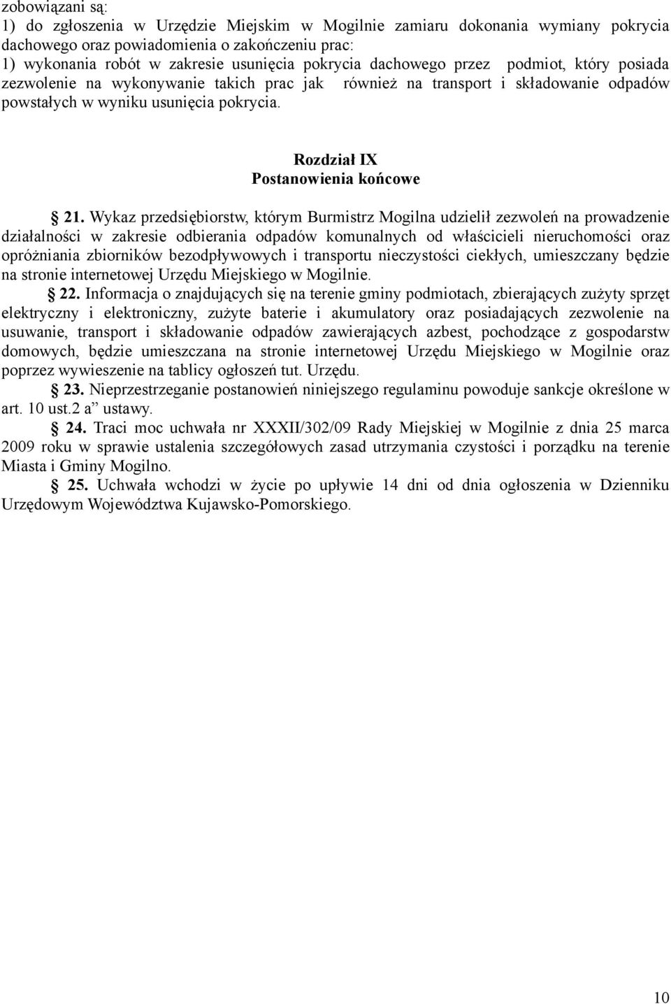 Rozdział IX Postanowienia końcowe 21.