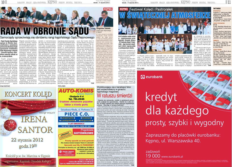 Projekt przygotowanego przez ministerstwo rozporz¹dzenia zak³ada likwidacjê s¹dów rejonowych, w których jest mniej ni 15 etatów sêdziowskich, jako dzia³aj¹cych niesprawnie.