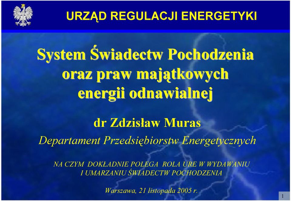 Energetycznych NA CZYM DOKŁADNIE POLEGA ROLA URE W