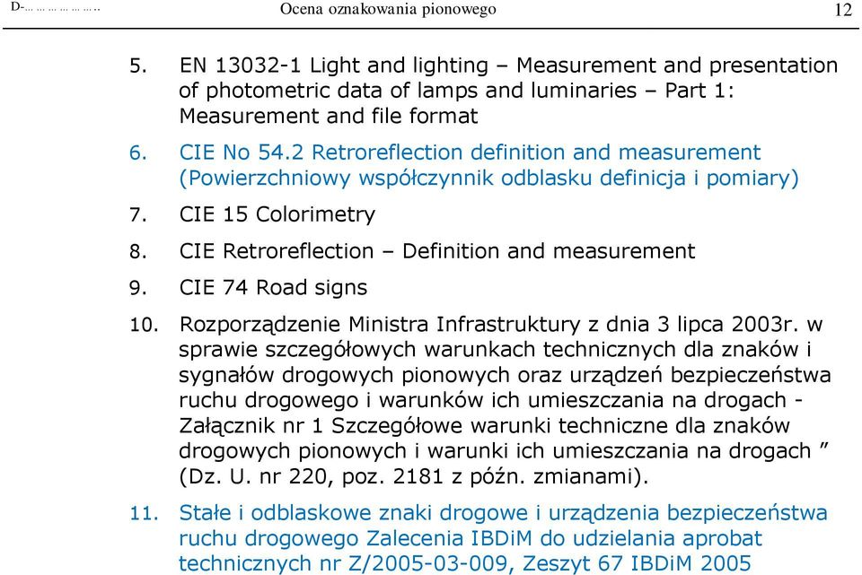 Rozporządzenie Ministra Infrastruktury z dnia 3 lipca 2003r.