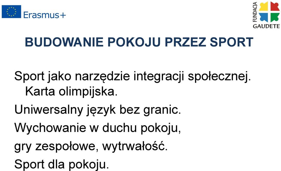 Karta olimpijska. Uniwersalny język bez granic.