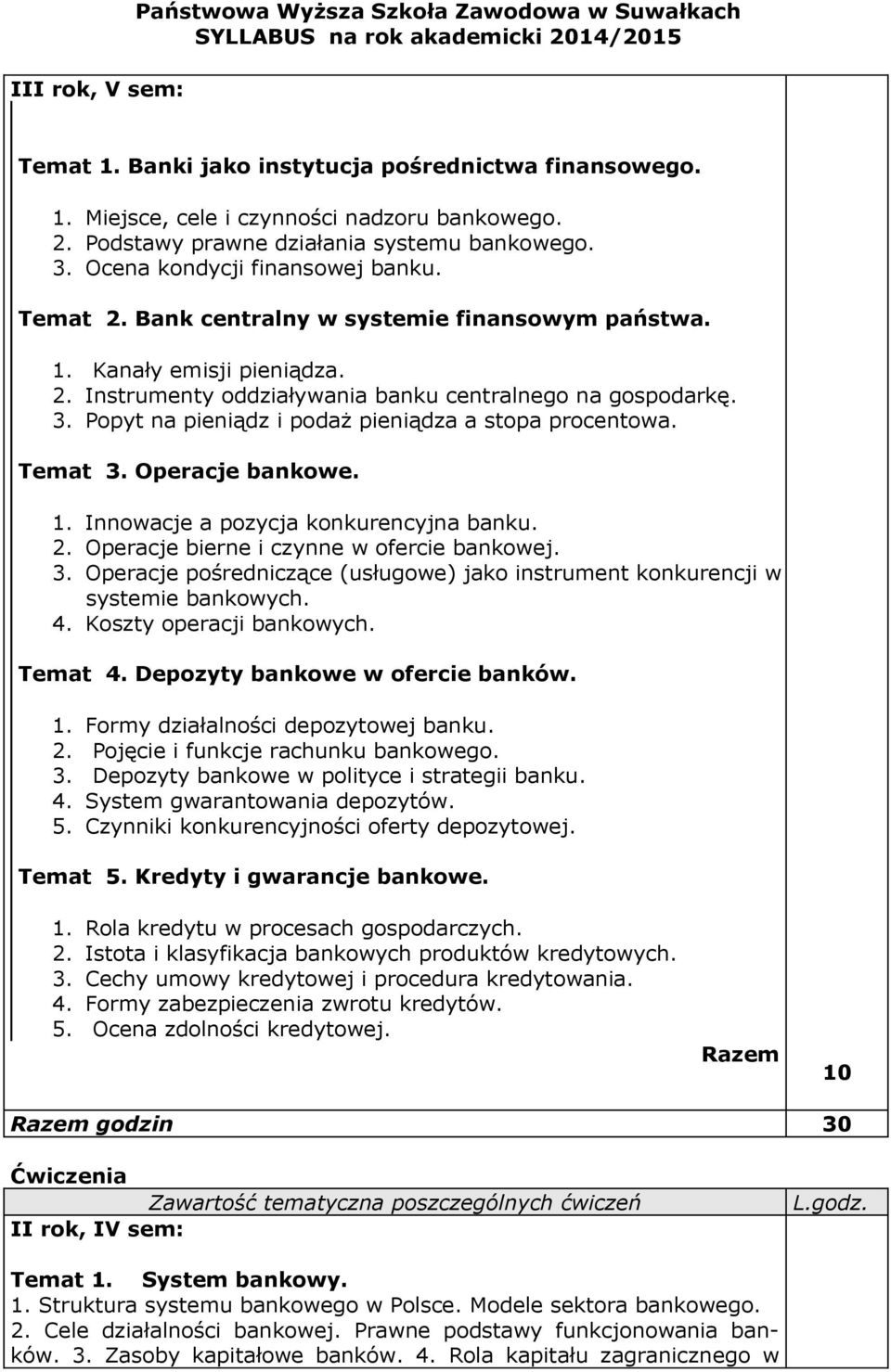 Popyt na pieniądz i podaż pieniądza a stopa procentowa. Temat Operacje bankowe. Innowacje a pozycja konkurencyjna banku.. Operacje bierne i czynne w ofercie bankowej.