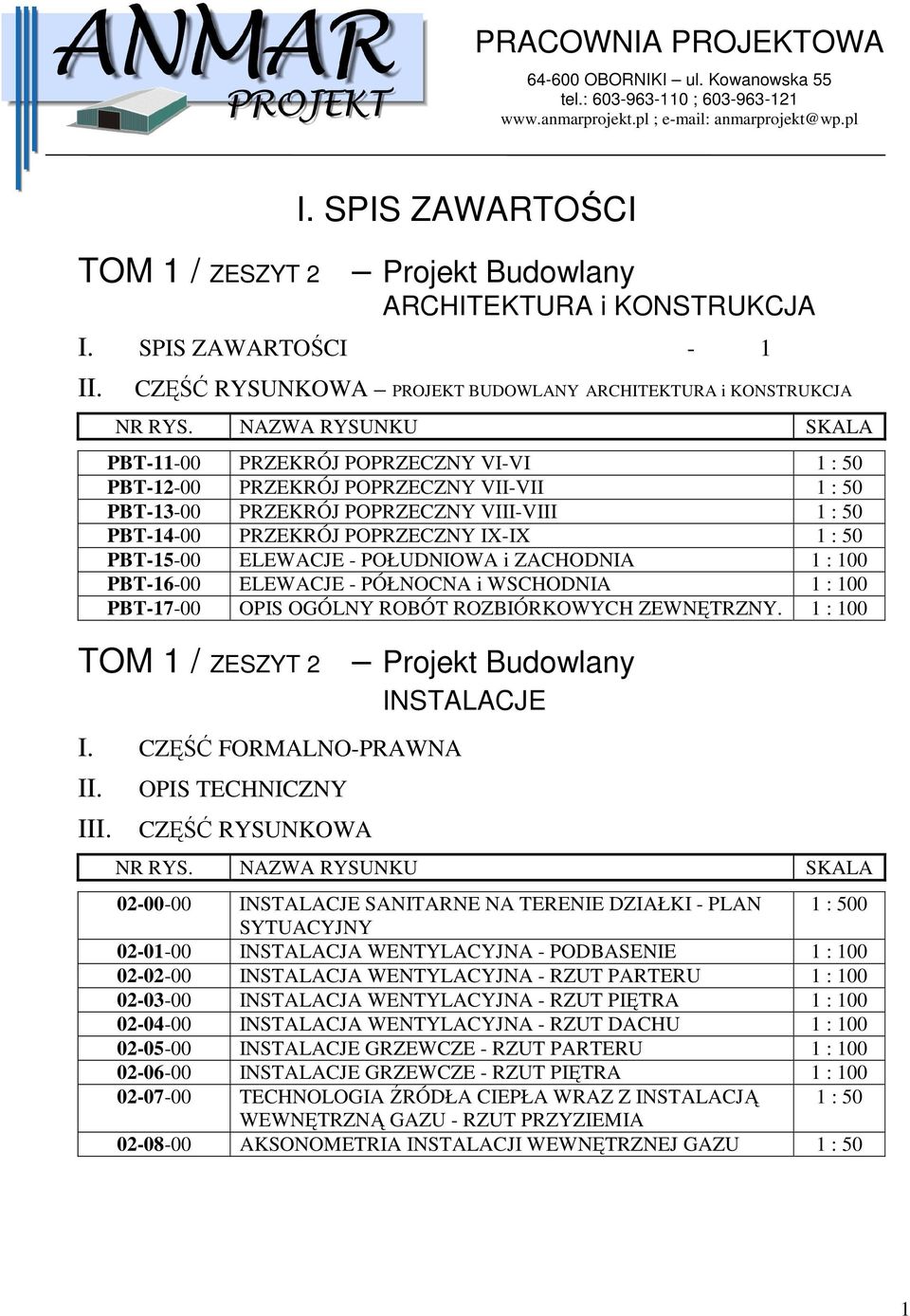 NZW RYSUNKU SKL BT-11-00 RZEKRÓJ RZECZNY VI-VI 1 : 50 BT-12-00 RZEKRÓJ RZECZNY VII-VII 1 : 50 BT-13-00 RZEKRÓJ RZECZNY VIII-VIII 1 : 50 BT-14-00 RZEKRÓJ RZECZNY IX-IX 1 : 50 BT-15-00 ELEWCJE - ŁUNIW
