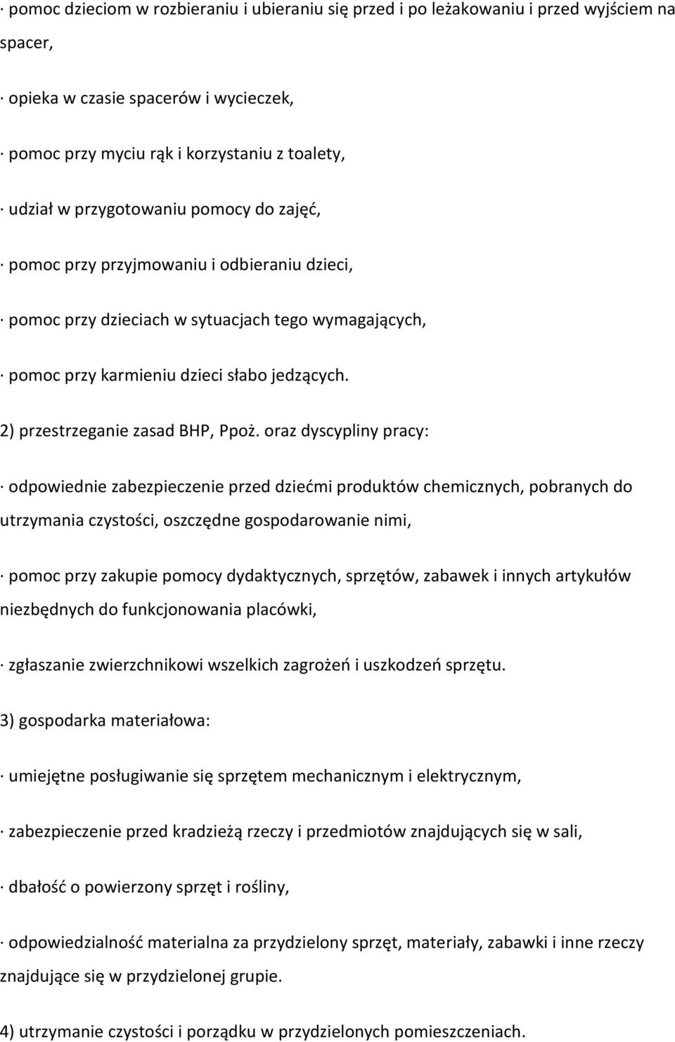 2) przestrzeganie zasad BHP, Ppoż.