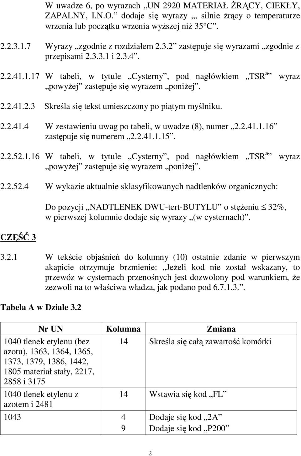 2.41.1.16 zastpuje si numerem 2.2.41.1.15. 2.2.52.