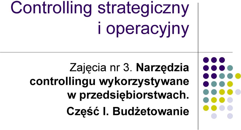 Narzędzia controllingu