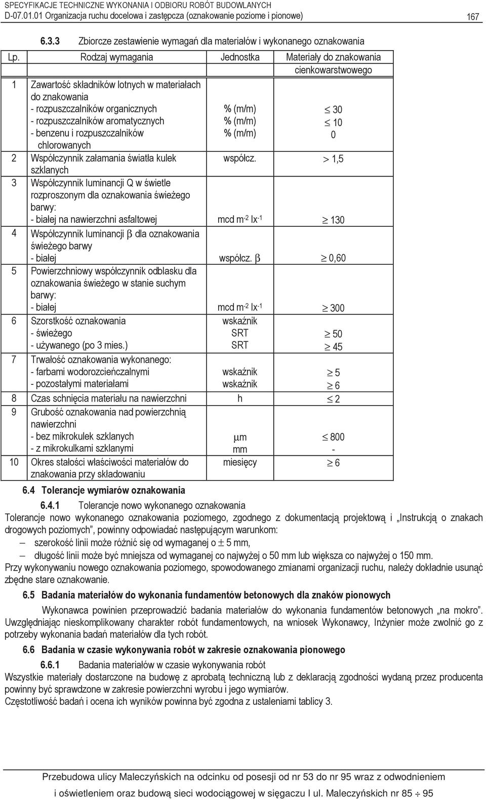 odwodnieniem i owietleniem oraz budow sieci