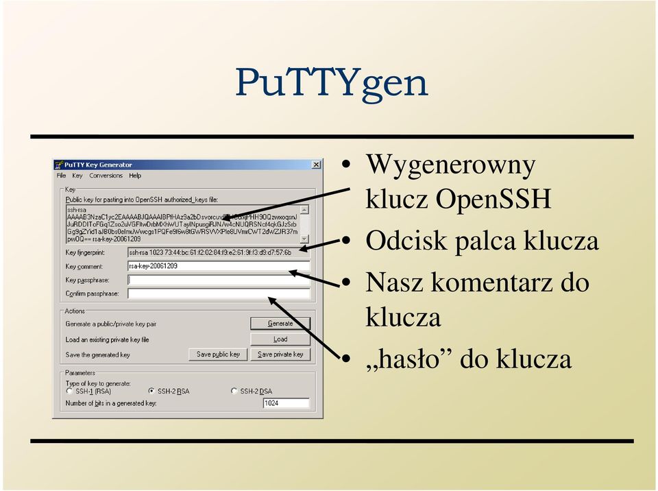 palca klucza Nasz