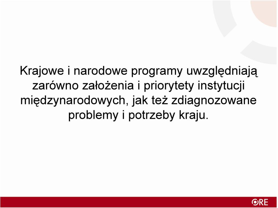 priorytety instytucji