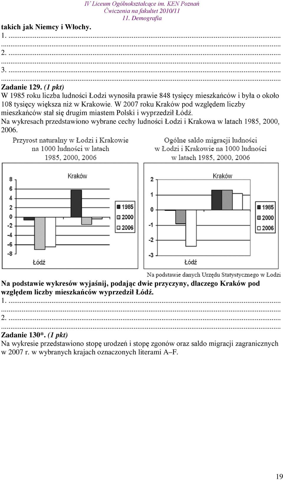 W 2007 roku Kraków pod względem liczby mieszkańców stał się drugim miastem Polski i wyprzedził Łódź.