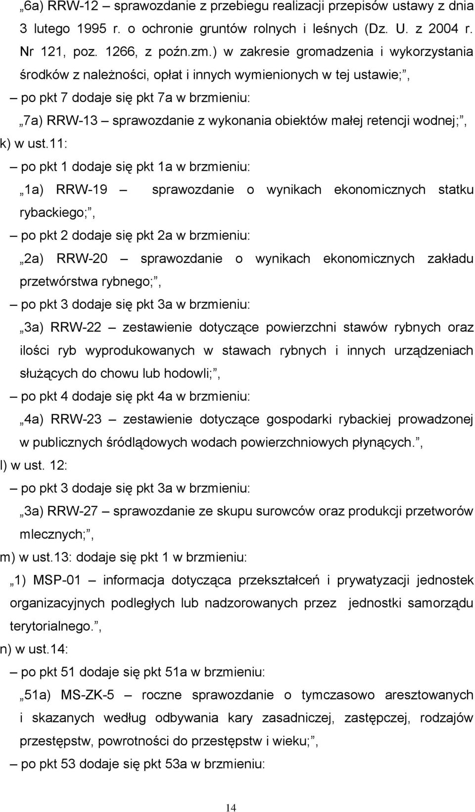 retencji wodnej;, k) w ust.