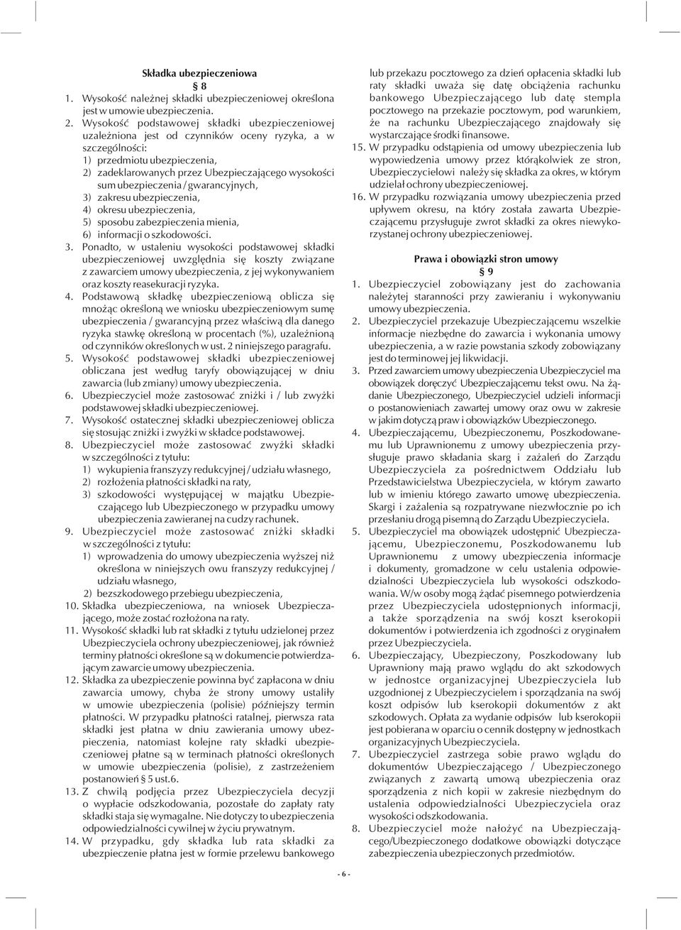 ubezpieczenia / gwarancyjnych, 3)