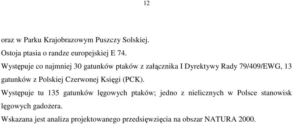 Polskiej Czerwonej Księgi (PCK).