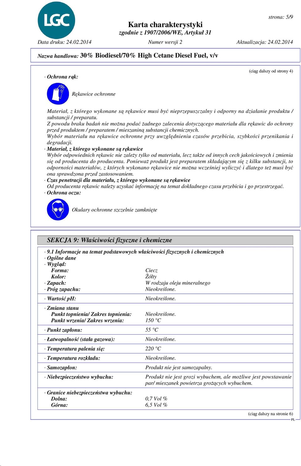 Wybór materiału na rękawice ochronne przy uwzględnieniu czasów przebicia, szybkości przenikania i degradacji.