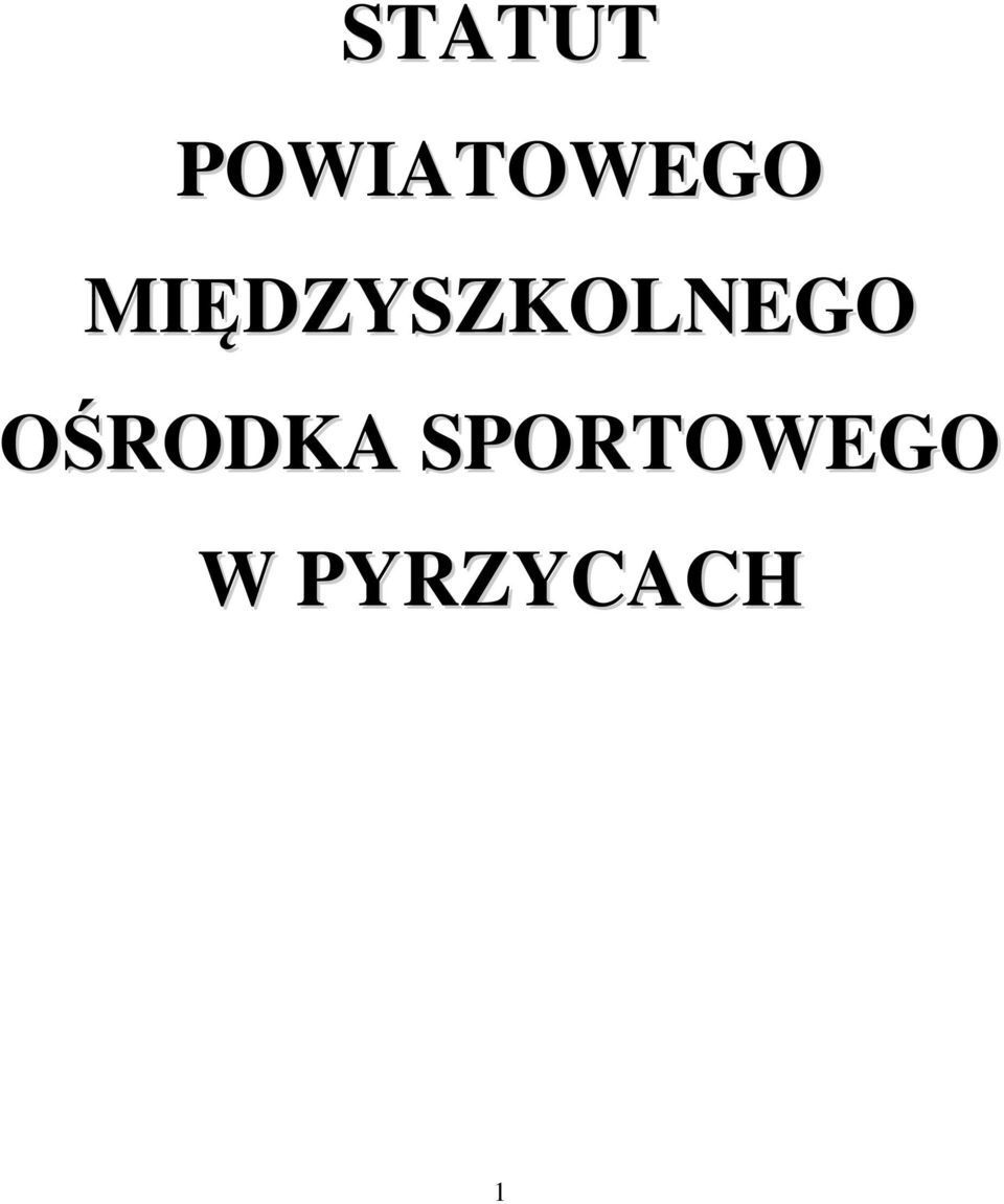MIĘDZYSZKOLNEGO