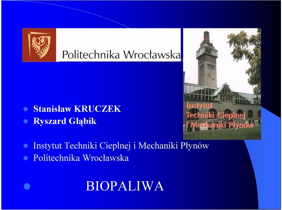 Cieplnej i Mechaniki Płynów