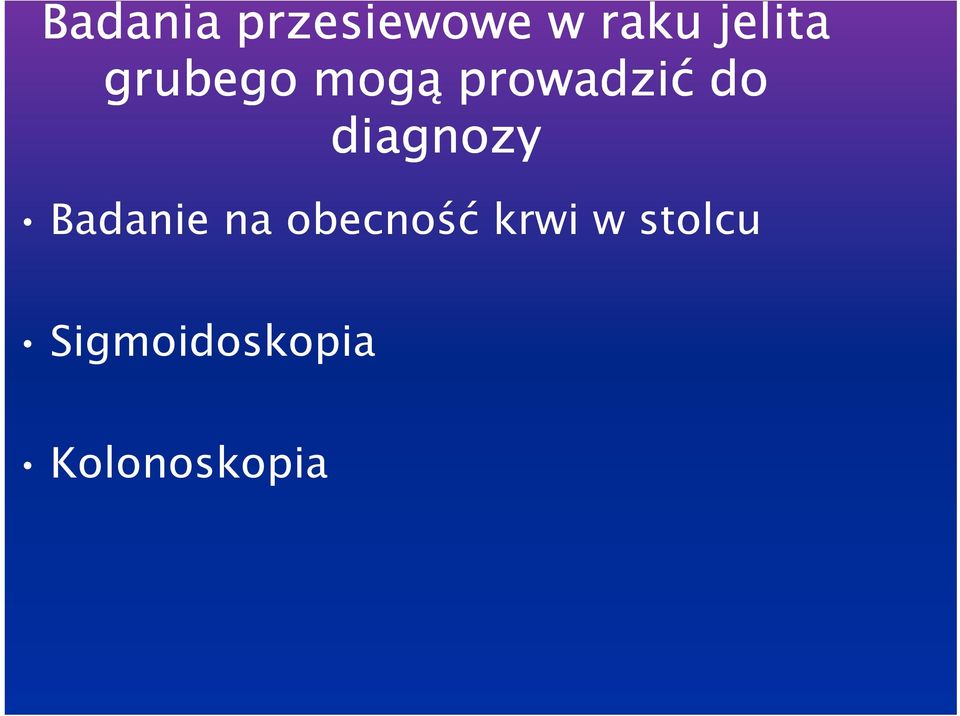 diagnozy Badanie na obecność