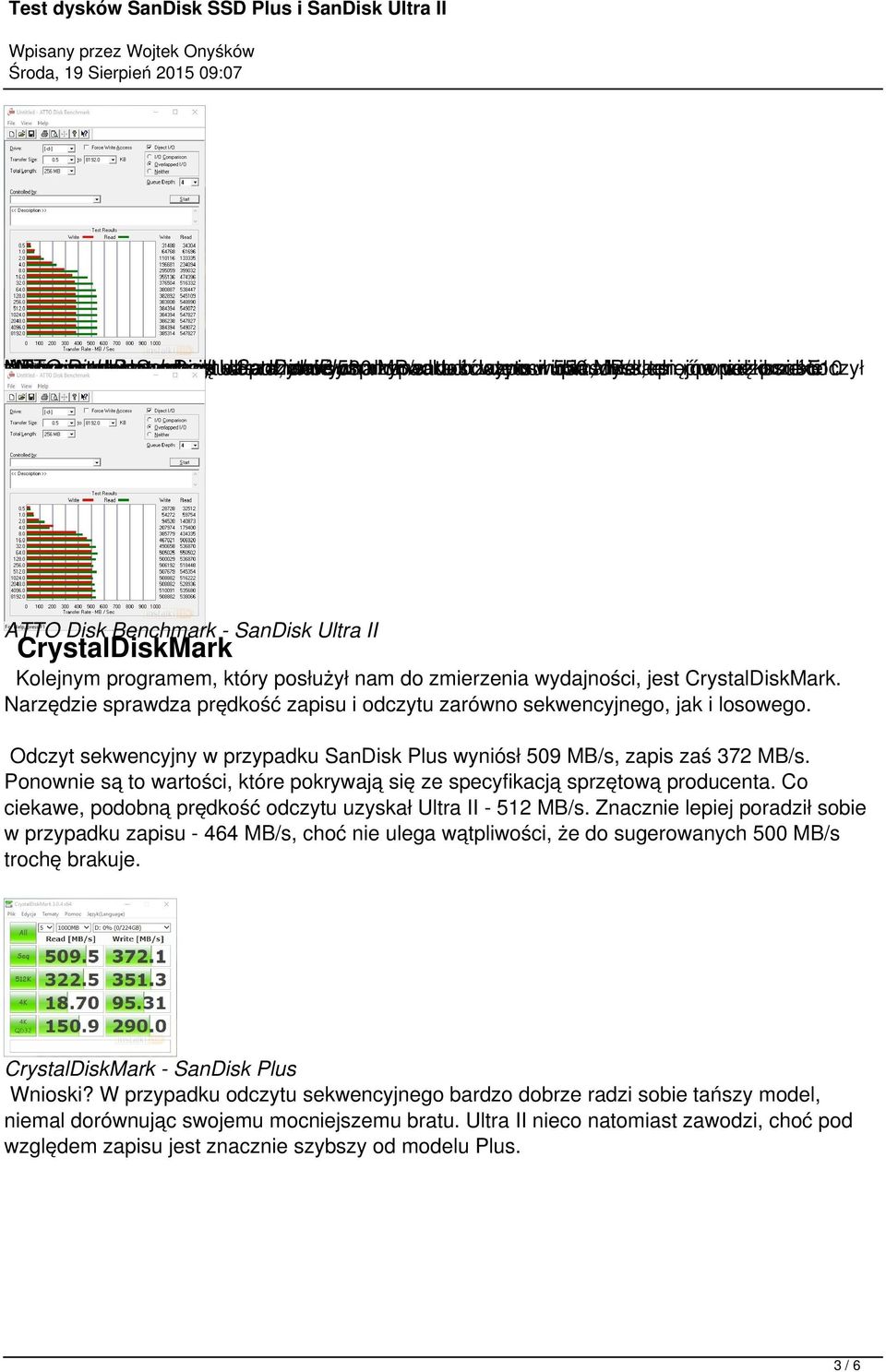 wartość Jak odczytu zatem wynosił zapisu widać, minimalnie uplasowała 550 MB/s, dysk lepiej ten choć się również na poradził poziomie większości przekroczył sobie 510 ATTO Disk Benchmark - SanDisk