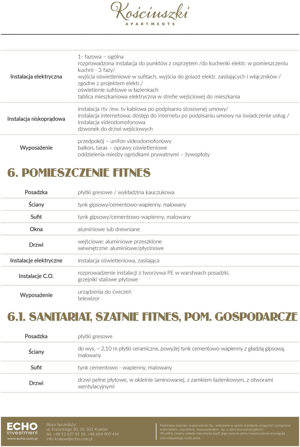 / oświetlenie sufitowe w łazienkach tablica mieszkaniowa elektryczna w strefie wejściowej do mieszkania instalacja rtv /ew.