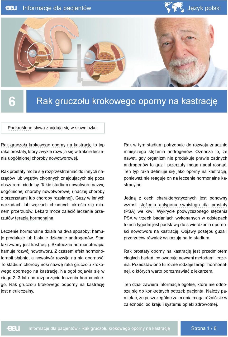 Rak prostaty może się rozprzestrzeniać do innych narządów lub węzłów chłonnych znajdujących się poza obszarem miednicy.