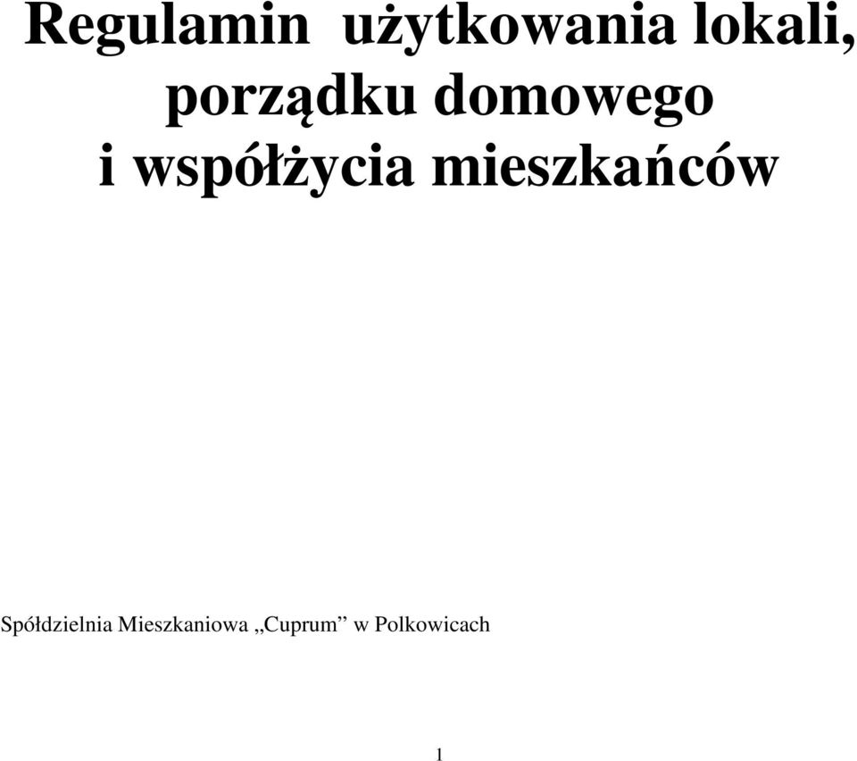 mieszkańców Spółdzielnia