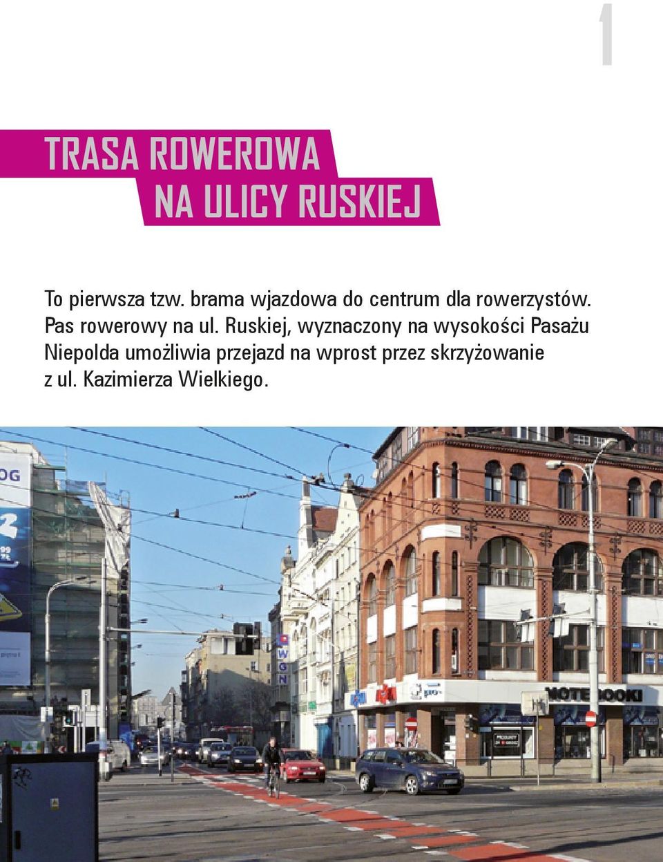 Pas rowerowy na ul.