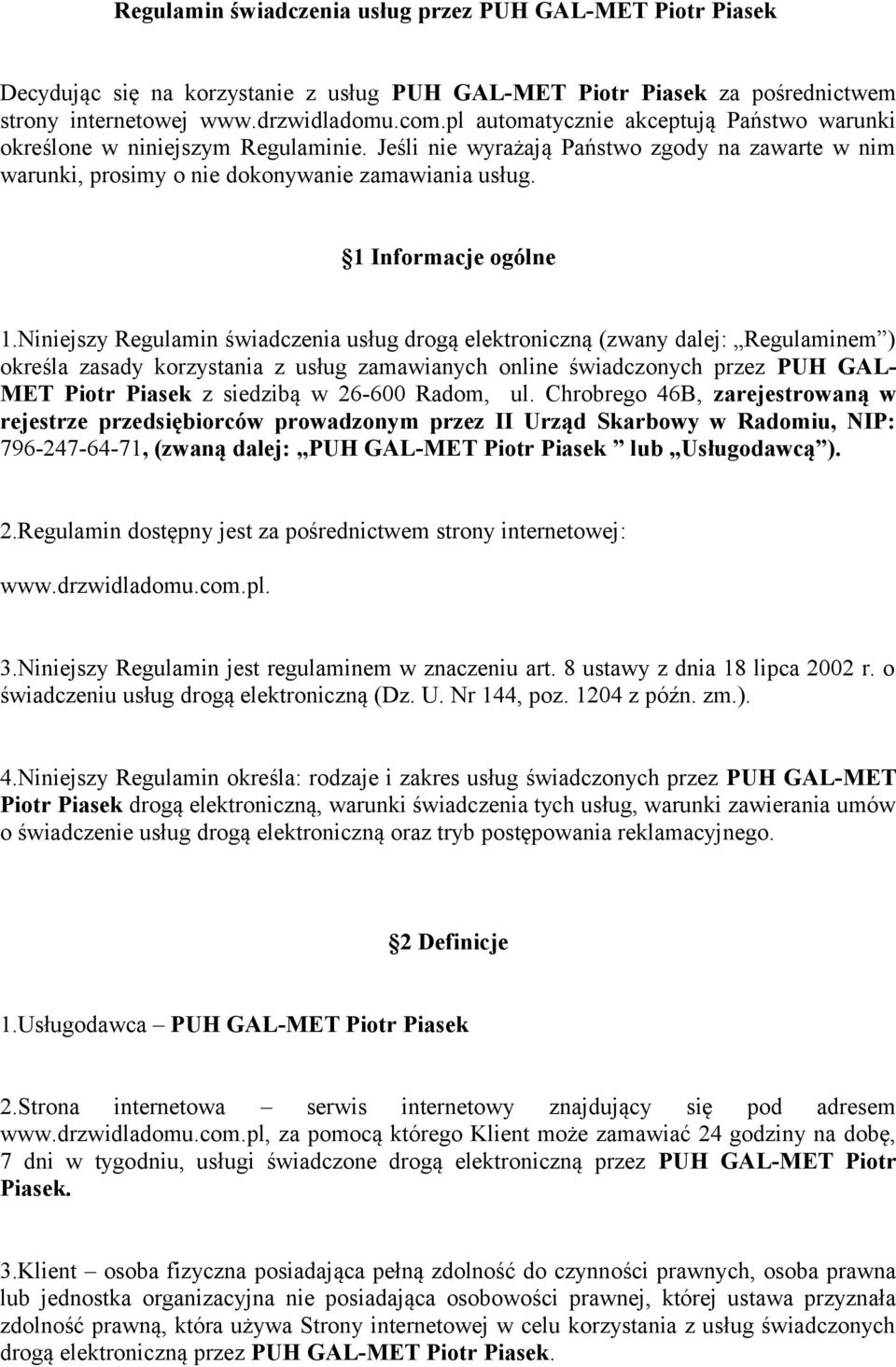 1 Informacje ogólne 1.
