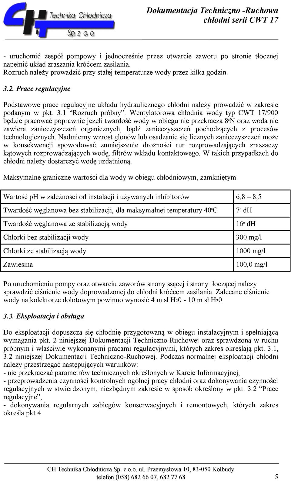 3.1 Rozruch próbny.