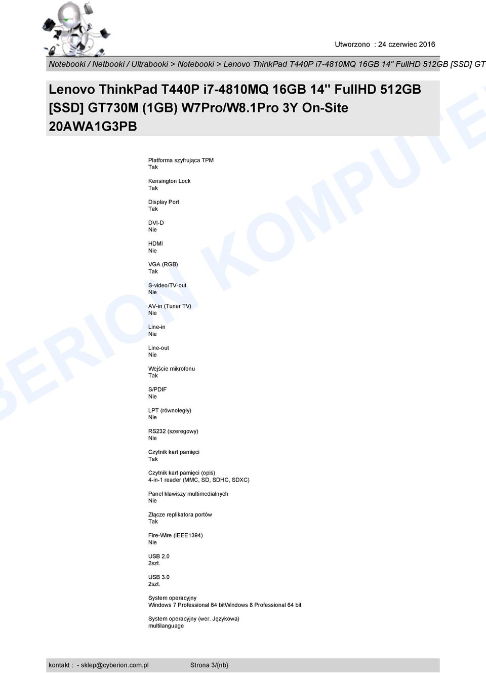 (MMC, SD, SDHC, SDXC) Panel klawiszy multimedialnych Złącze replikatora portów Fire-Wire (IEEE1394) USB 2.0 USB 3.