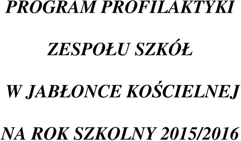 JABŁONCE KOŚCIELNEJ
