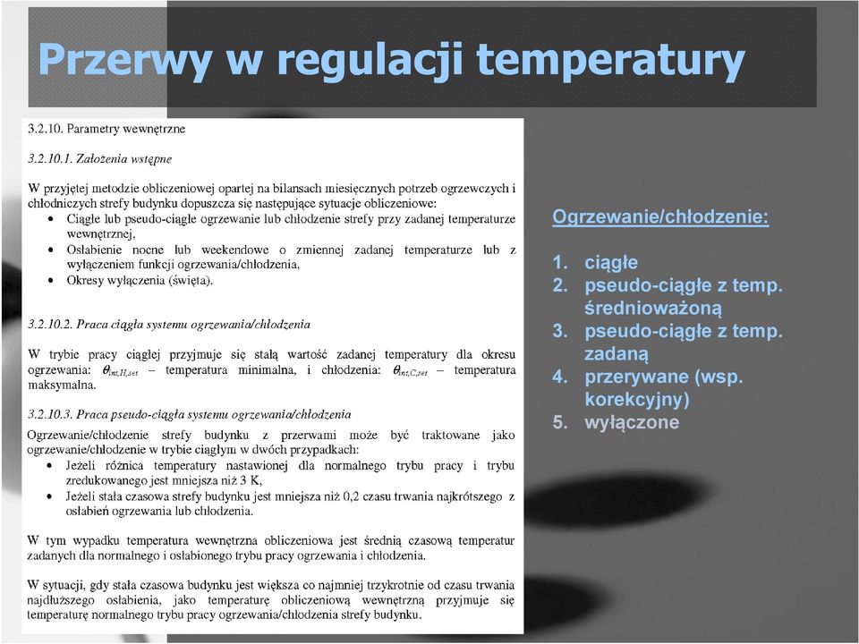 pseudo-ciągłe z temp. średnioważoną 3.