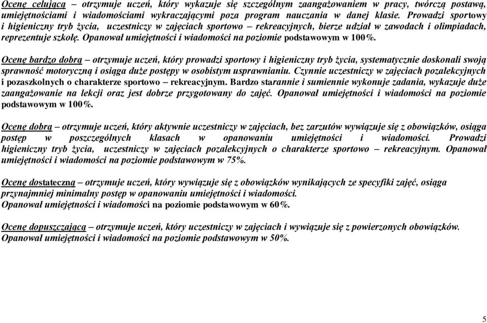 Opanował umiejętności i wiadomości na poziomie podstawowym w 100%.