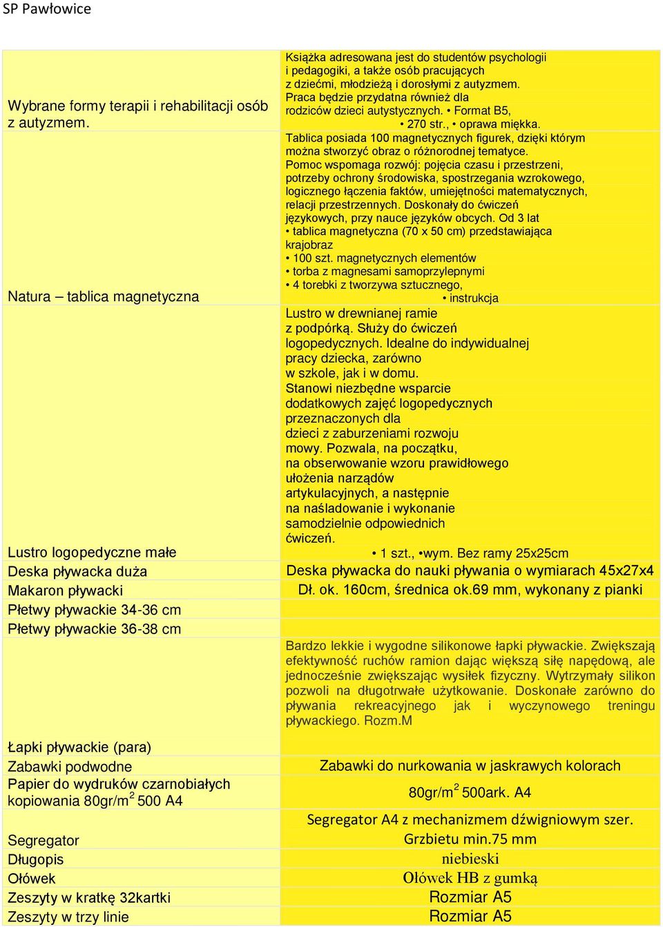 czarnobiałych kopiowania 80gr/m 2 500 A4 Segregator Długopis Ołówek Zeszyty w kratkę 32kartki Zeszyty w trzy linie Książka adresowana jest do studentów psychologii i pedagogiki, a także osób