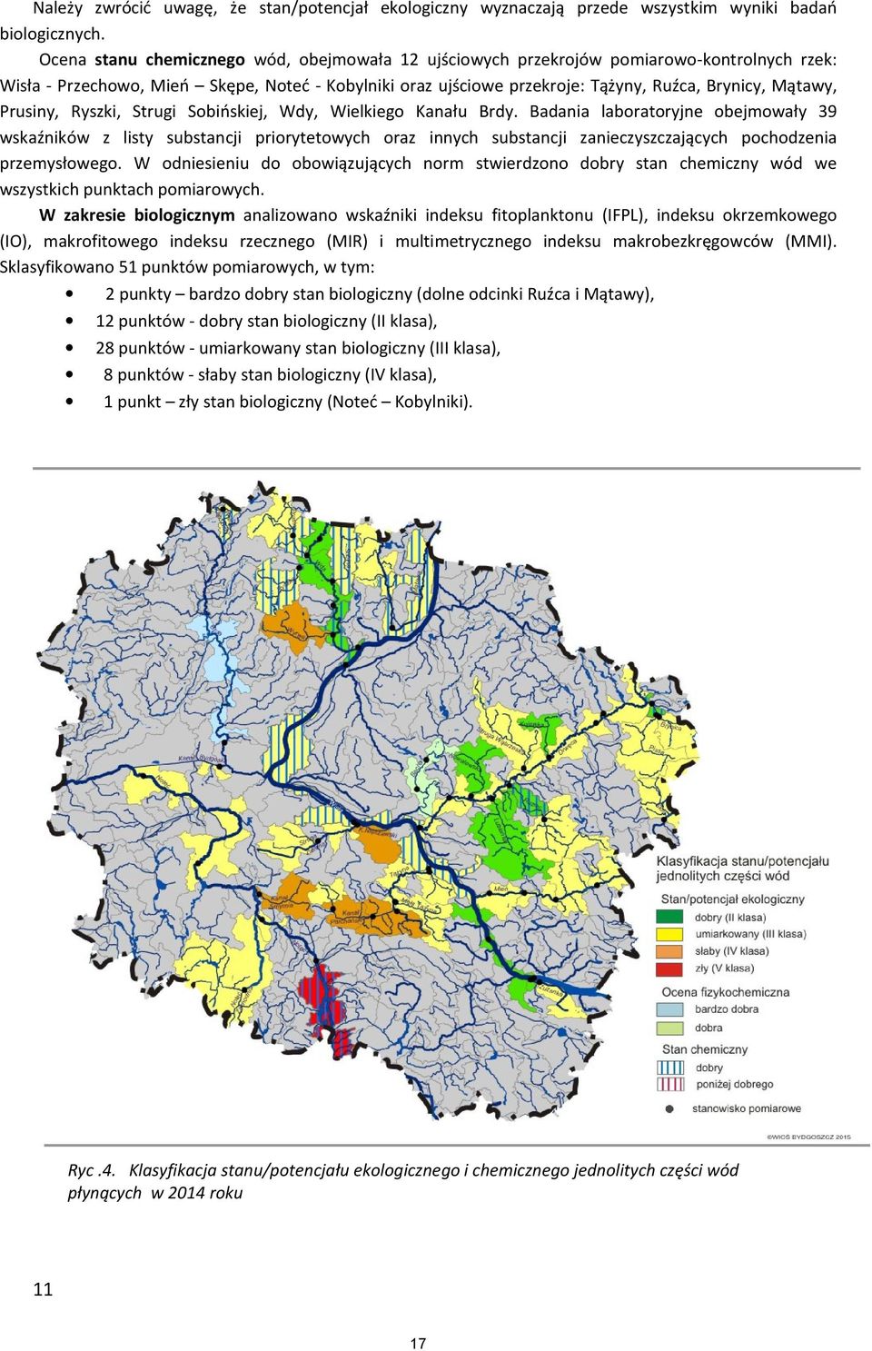 Prusiny, Ryszki, Strugi Sobińskiej, Wdy, Wielkiego Kanału Brdy.