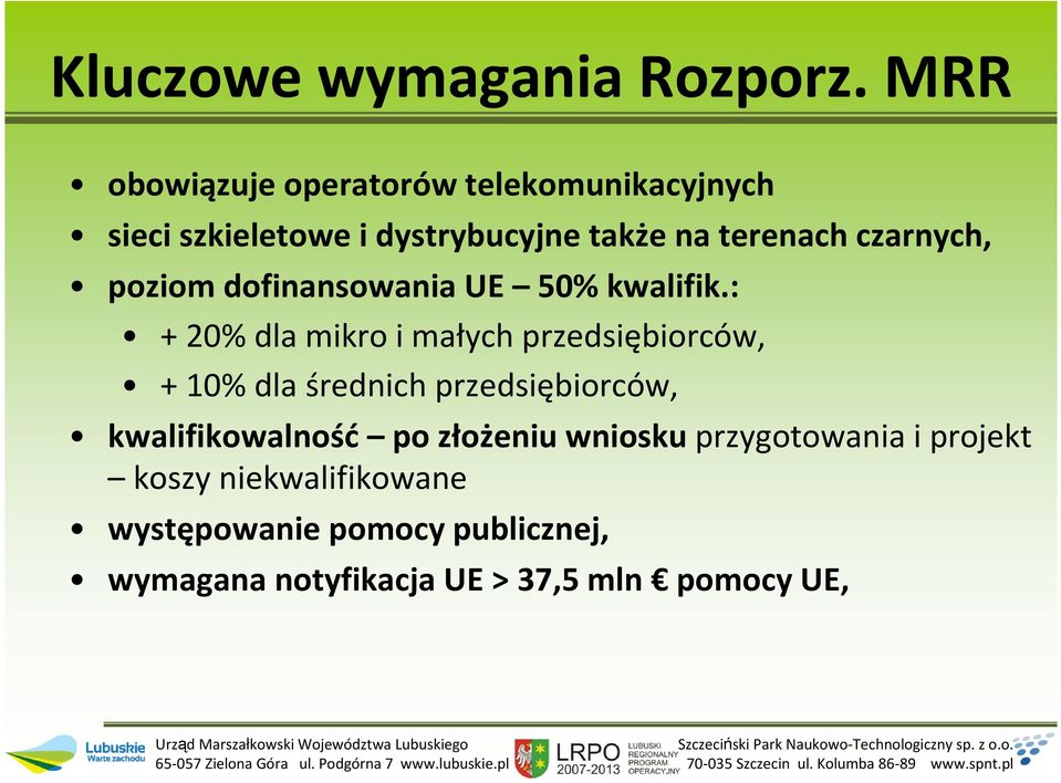 czarnych, poziom dofinansowania UE 50% kwalifik.