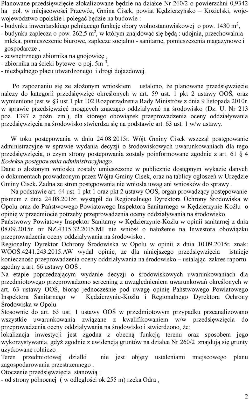 1430 m 2, - budynku zaplecza o pow.