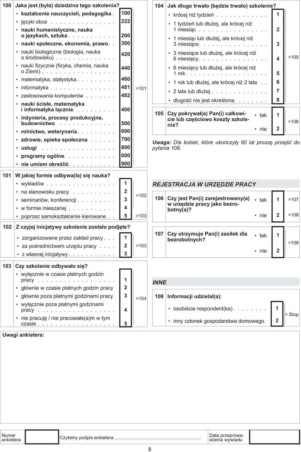 .............. 481 zastosowania komputerów....... 482 nauki œcis³e, matematyka i informatyka ³¹cz.......... 400 in yria, procesy produkcyjne, budownictwo............. 500 rolnictwo, weterynaria.