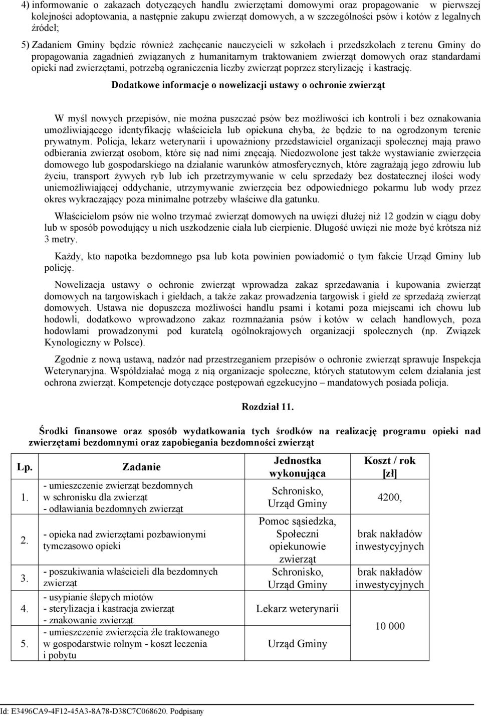 oraz standardami opieki nad zwierzętami, potrzebą ograniczenia liczby zwierząt poprzez sterylizację i kastrację. Dodatkowe informacje o nowelizacji ustawy o ochronie zwierząt Lp. 1. 2. 3. 4. 5.