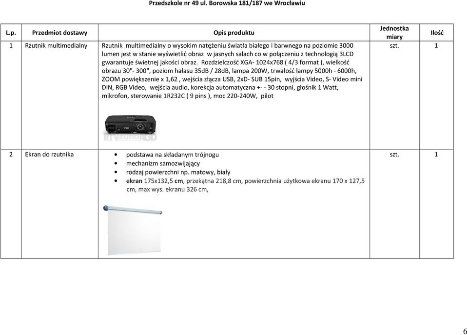 w połączeniu z technologią 3LCD gwarantuje świetnej jakości obraz.