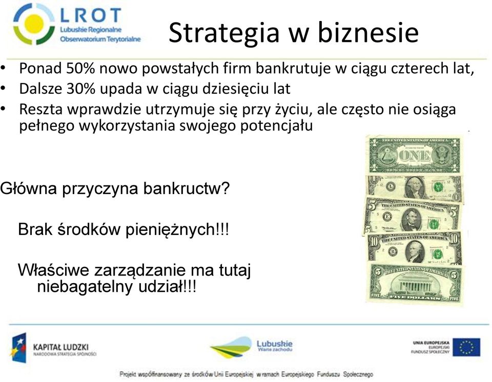 ale często nie osiąga pełnego wykorzystania swojego potencjału Główna przyczyna