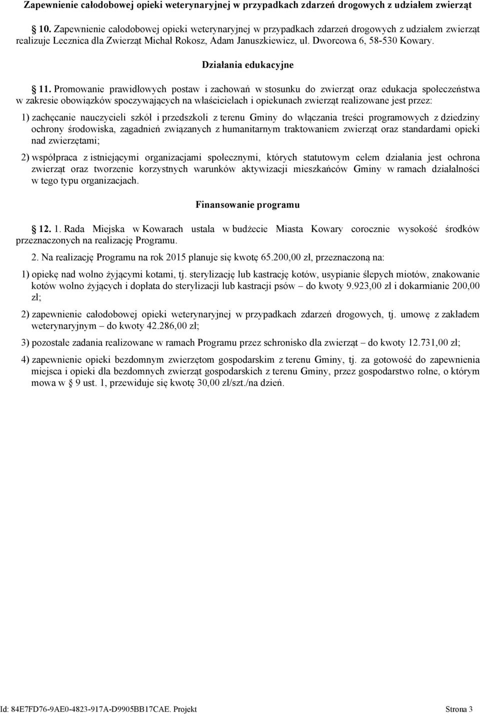 Działania edukacyjne 11.