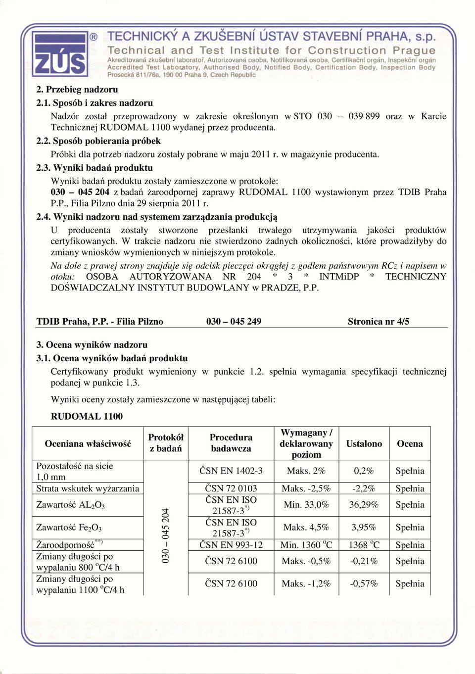 aha P.P., Filia Pilzno dnia 29 sierpnia 2011 r. 2.4.